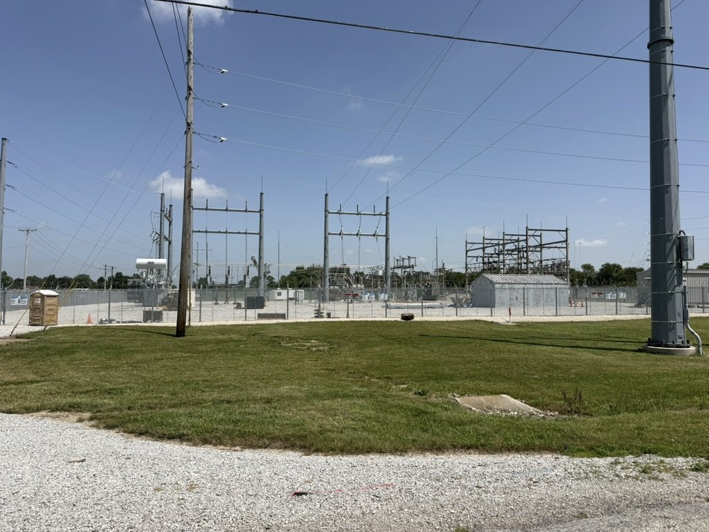 Utility substation beside the Union City site